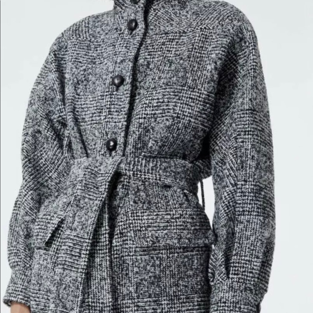 The Kooples BLACK WOOL COAT WITH HIGH NECK. Condition is "New with tags". - Picture 1 of 6